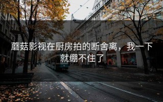 蘑菇影视在厨房拍的断舍离，我一下就绷不住了
