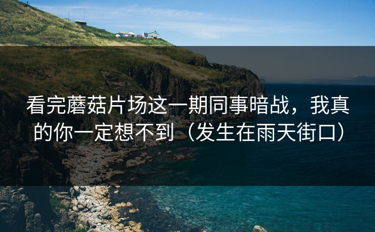 看完蘑菇片场这一期同事暗战,我真的你一定想不到(发生在雨天街口) 看完蘑菇片场这一期同事暗战,我真的你一定想不到(发生在雨天街口)